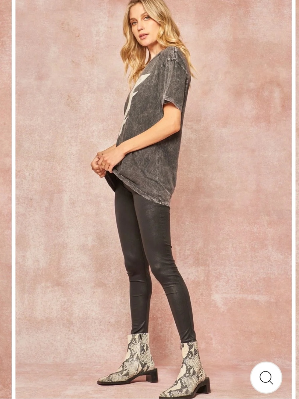 Vintage Canvas black charcoal mineral wash t-shirt distress silver lightning - Picture 9 of 14